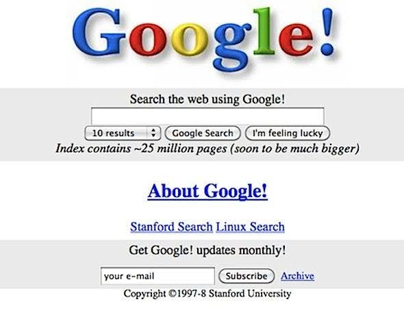 Google search engine founded in 1998